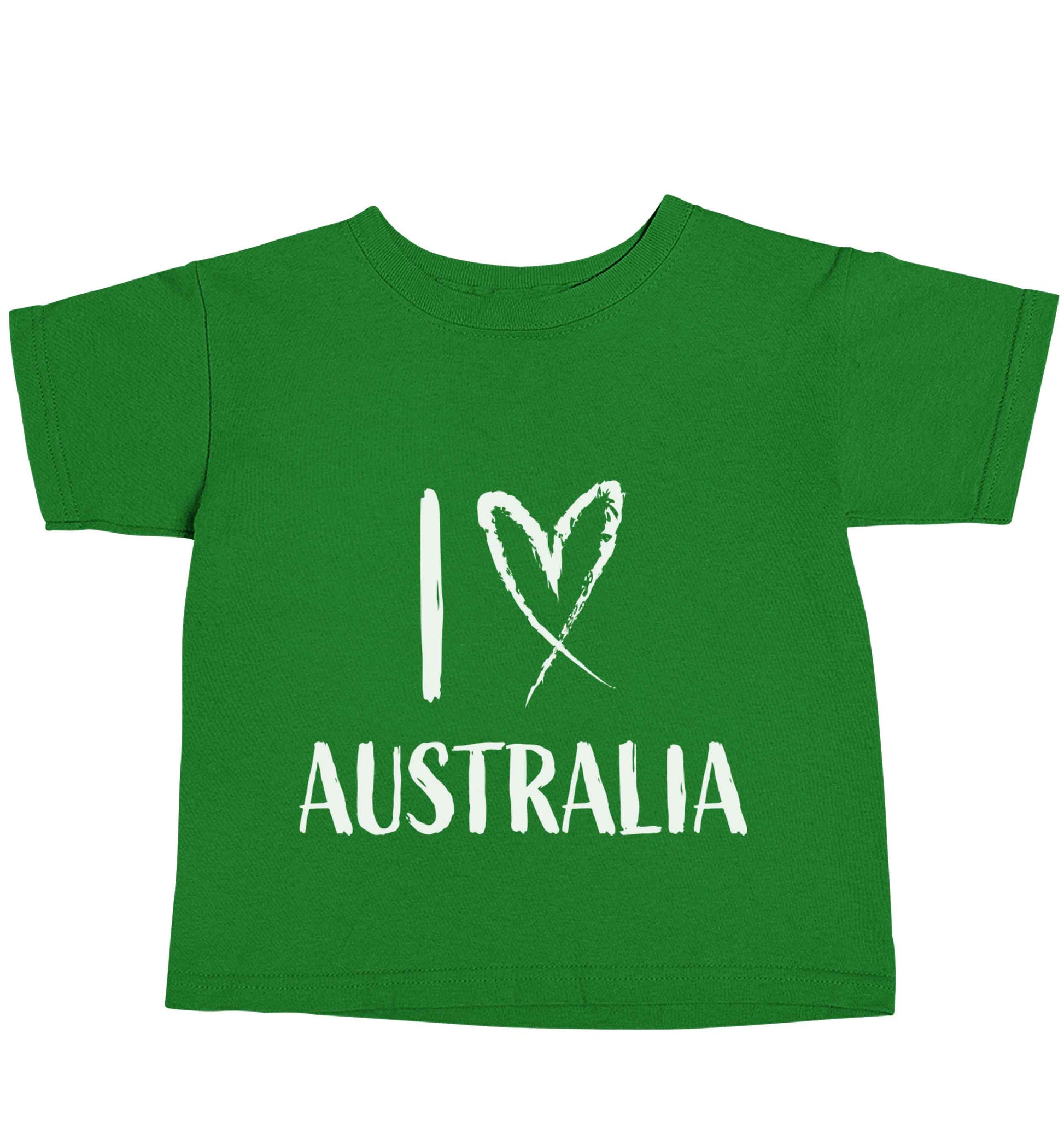 I Love Australia green baby toddler Tshirt 2 Years