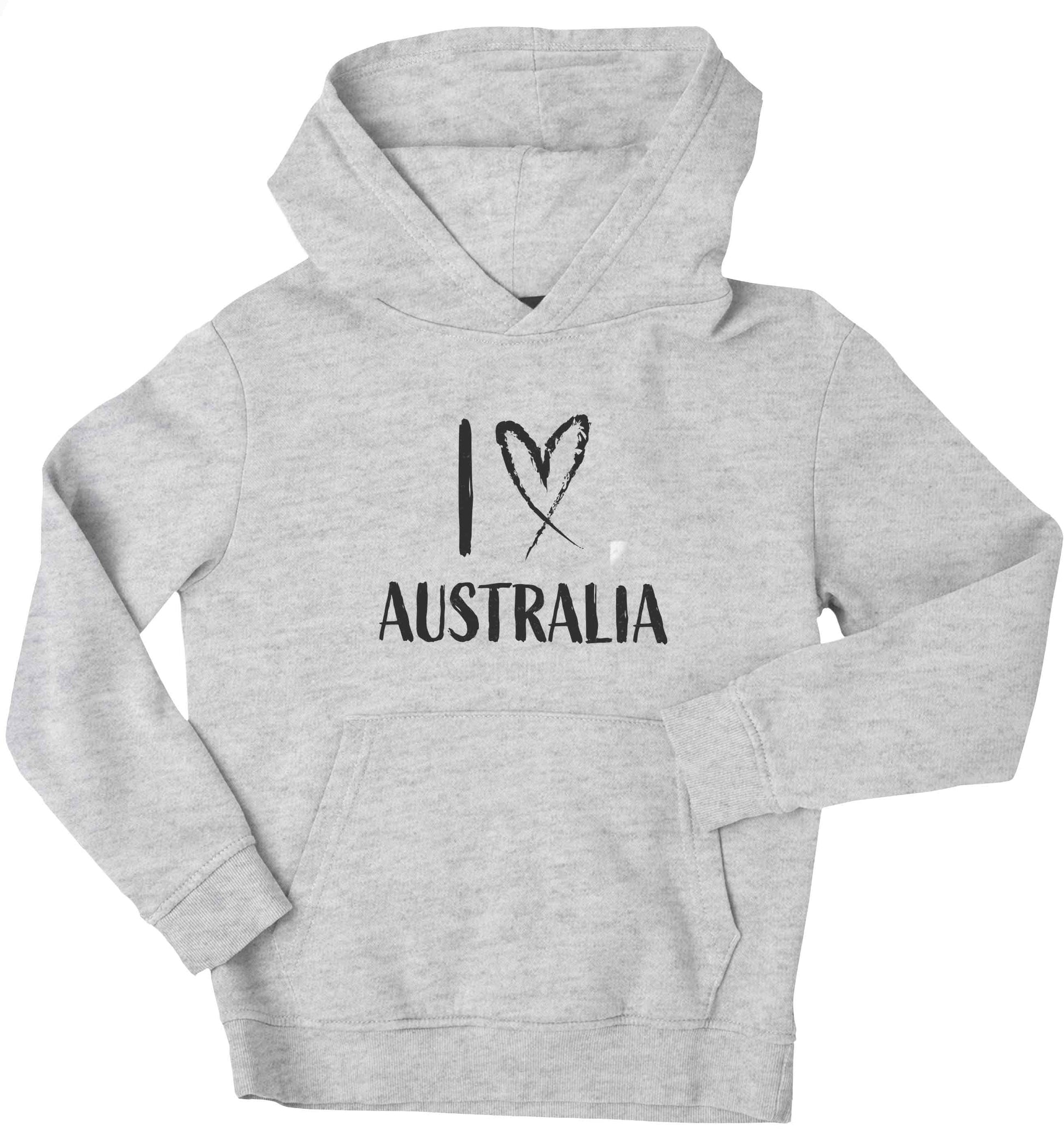 I Love Australia children's grey hoodie 12-13 Years