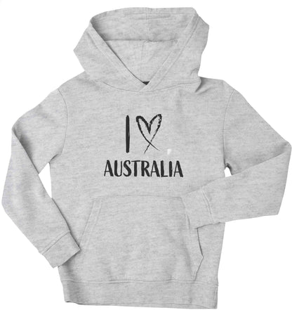 I Love Australia children's grey hoodie 12-13 Years