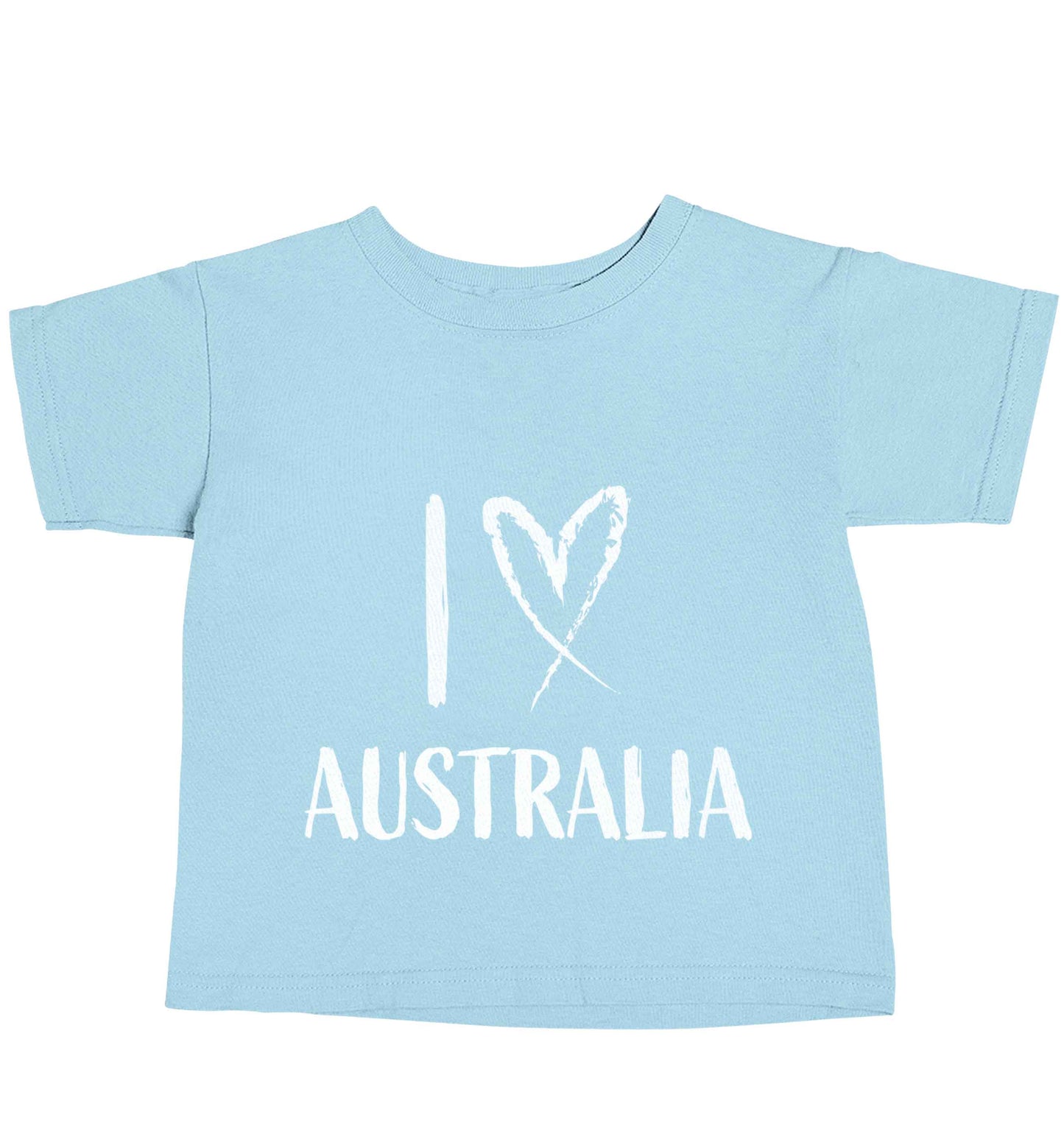 I Love Australia light blue baby toddler Tshirt 2 Years