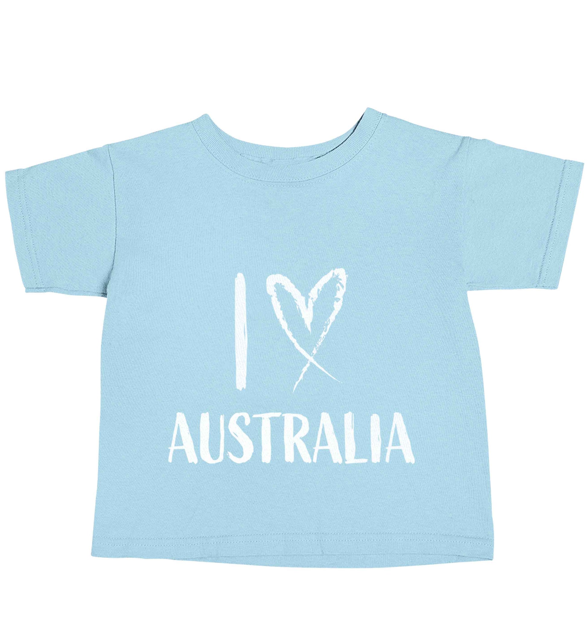 I Love Australia light blue baby toddler Tshirt 2 Years