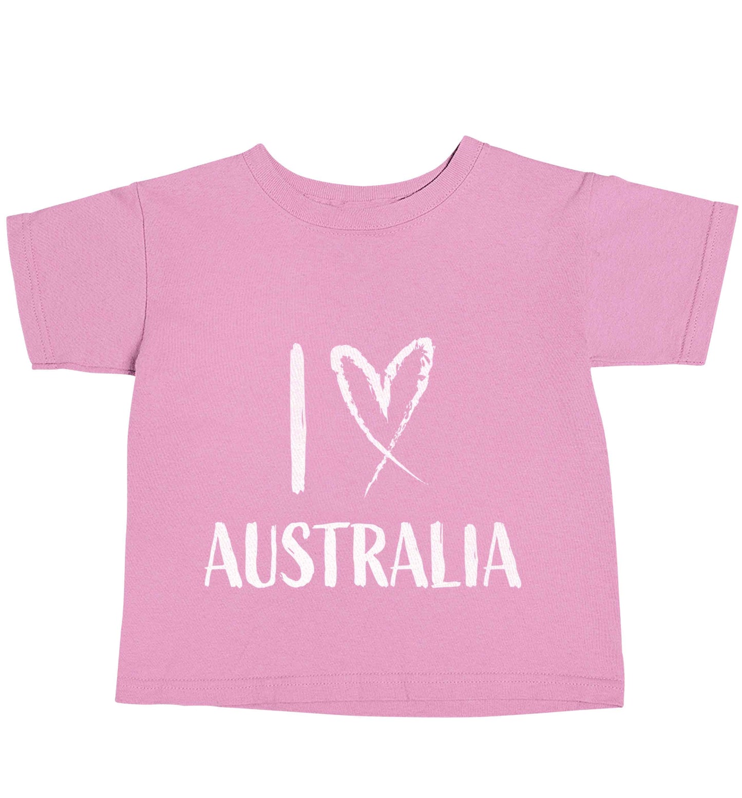 I Love Australia light pink baby toddler Tshirt 2 Years