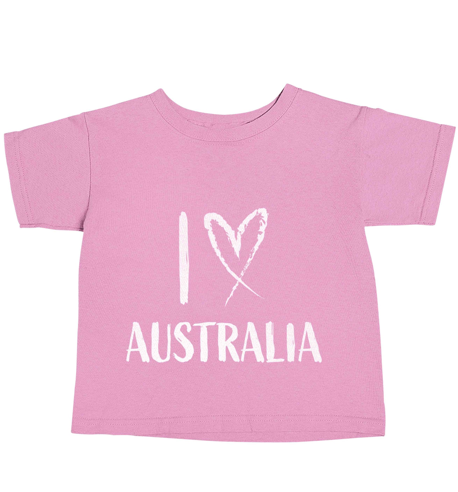 I Love Australia light pink baby toddler Tshirt 2 Years