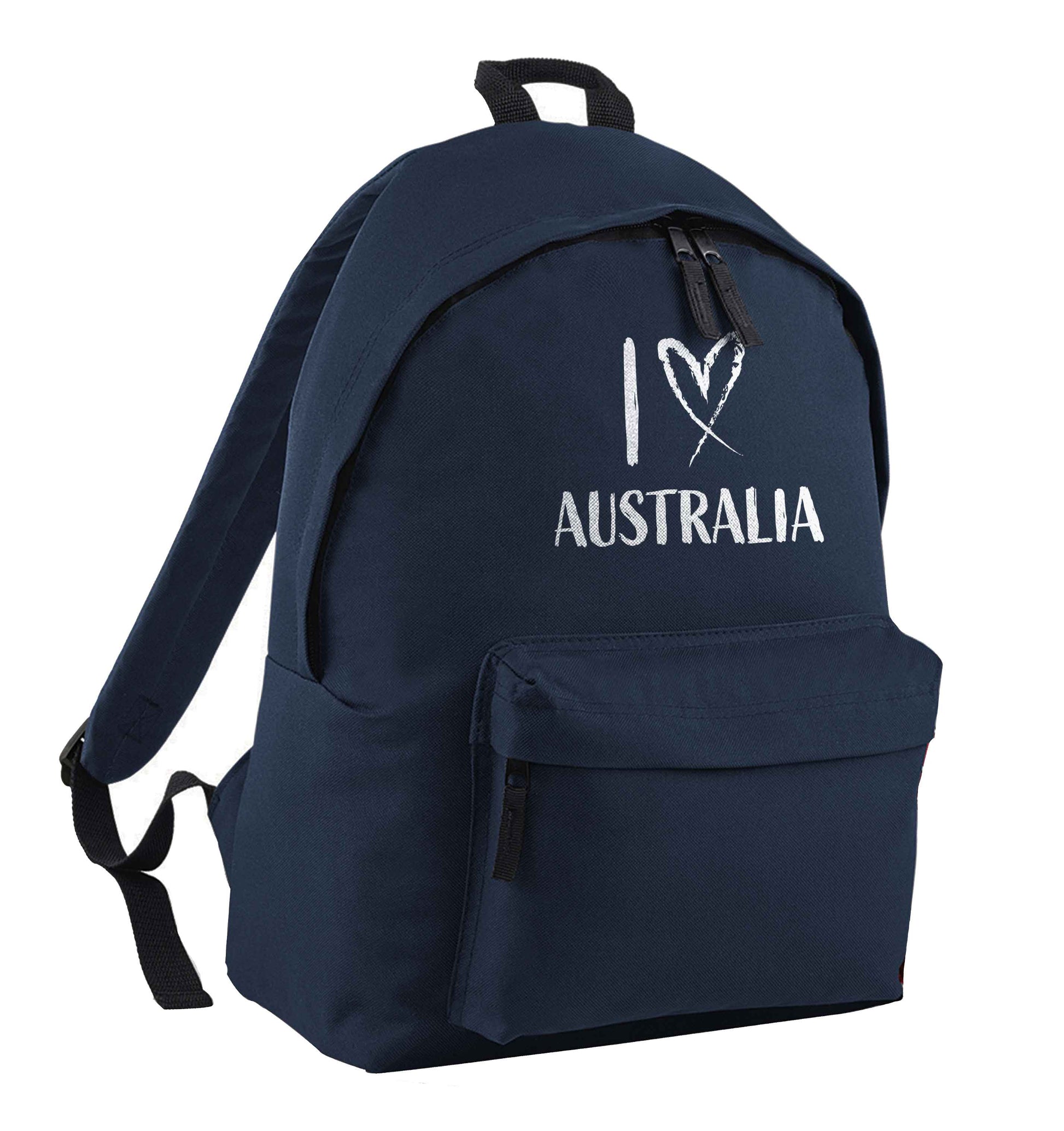 I Love Australia navy children's backpack