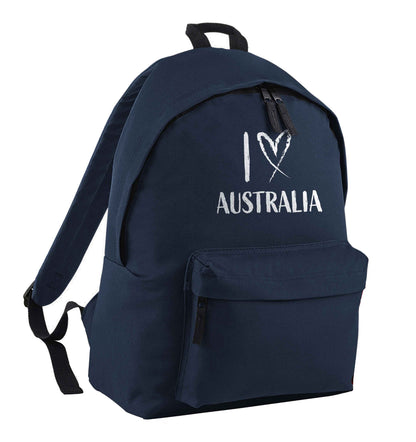 I Love Australia navy children's backpack