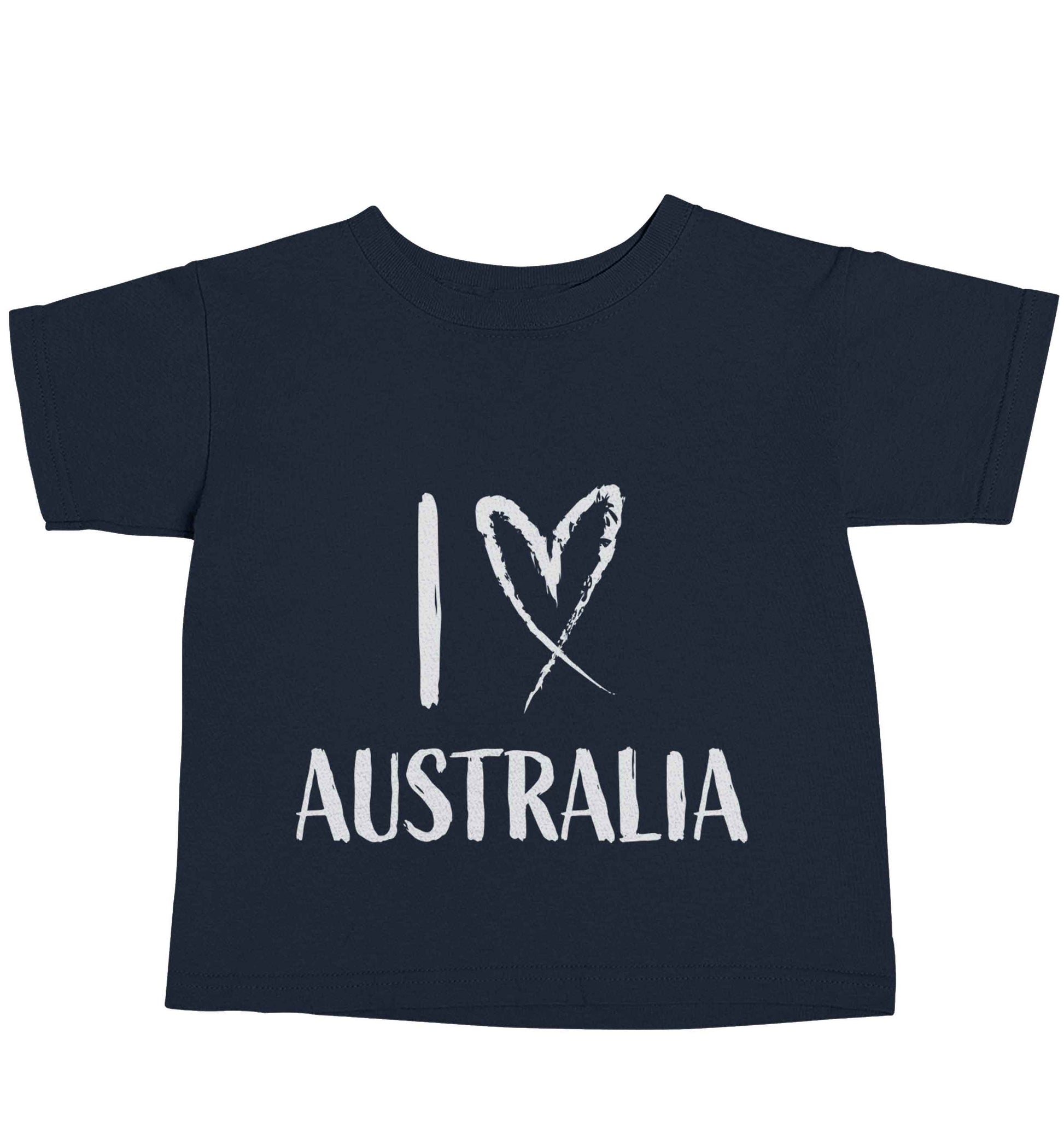 I Love Australia navy baby toddler Tshirt 2 Years