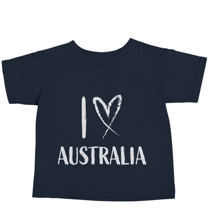 I Love Australia navy baby toddler Tshirt 2 Years