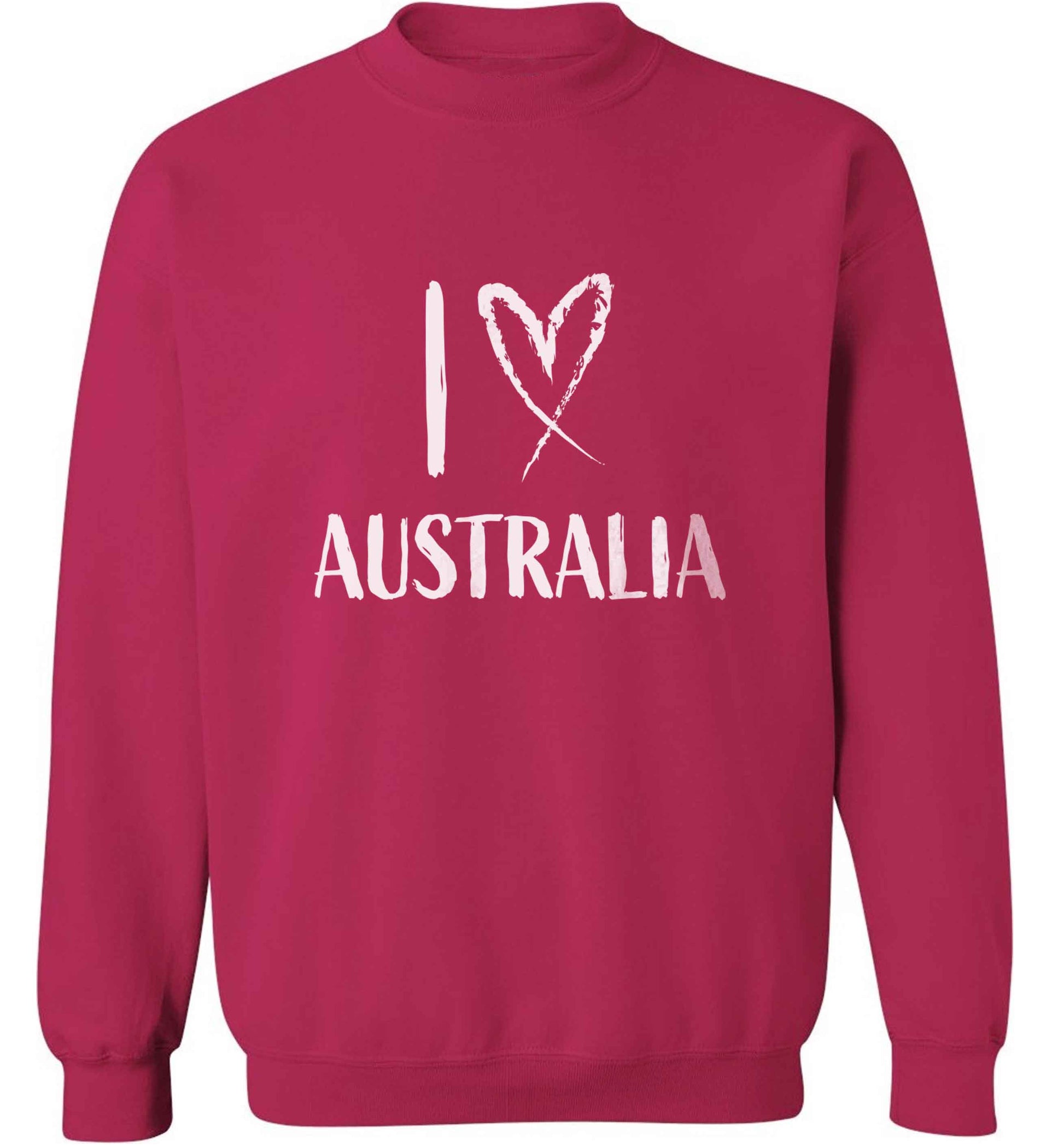 I Love Australia adult's unisex pink sweater 2XL