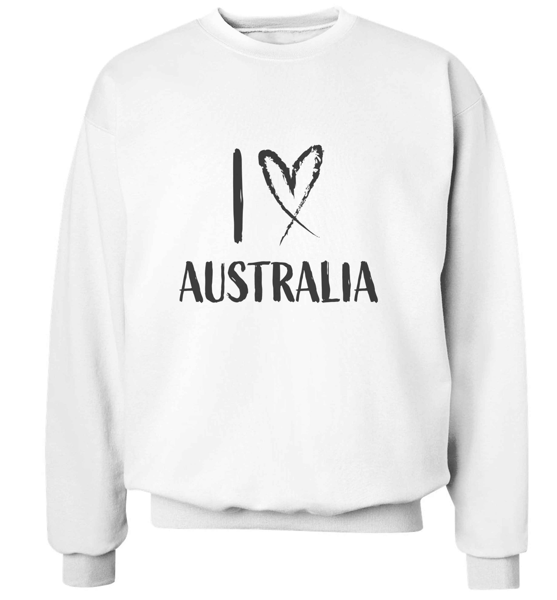 I Love Australia adult's unisex white sweater 2XL