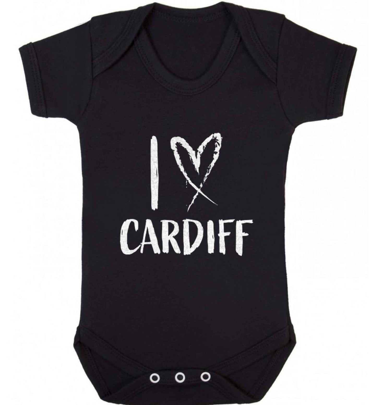 I love Cardiff baby vest black 18-24 months