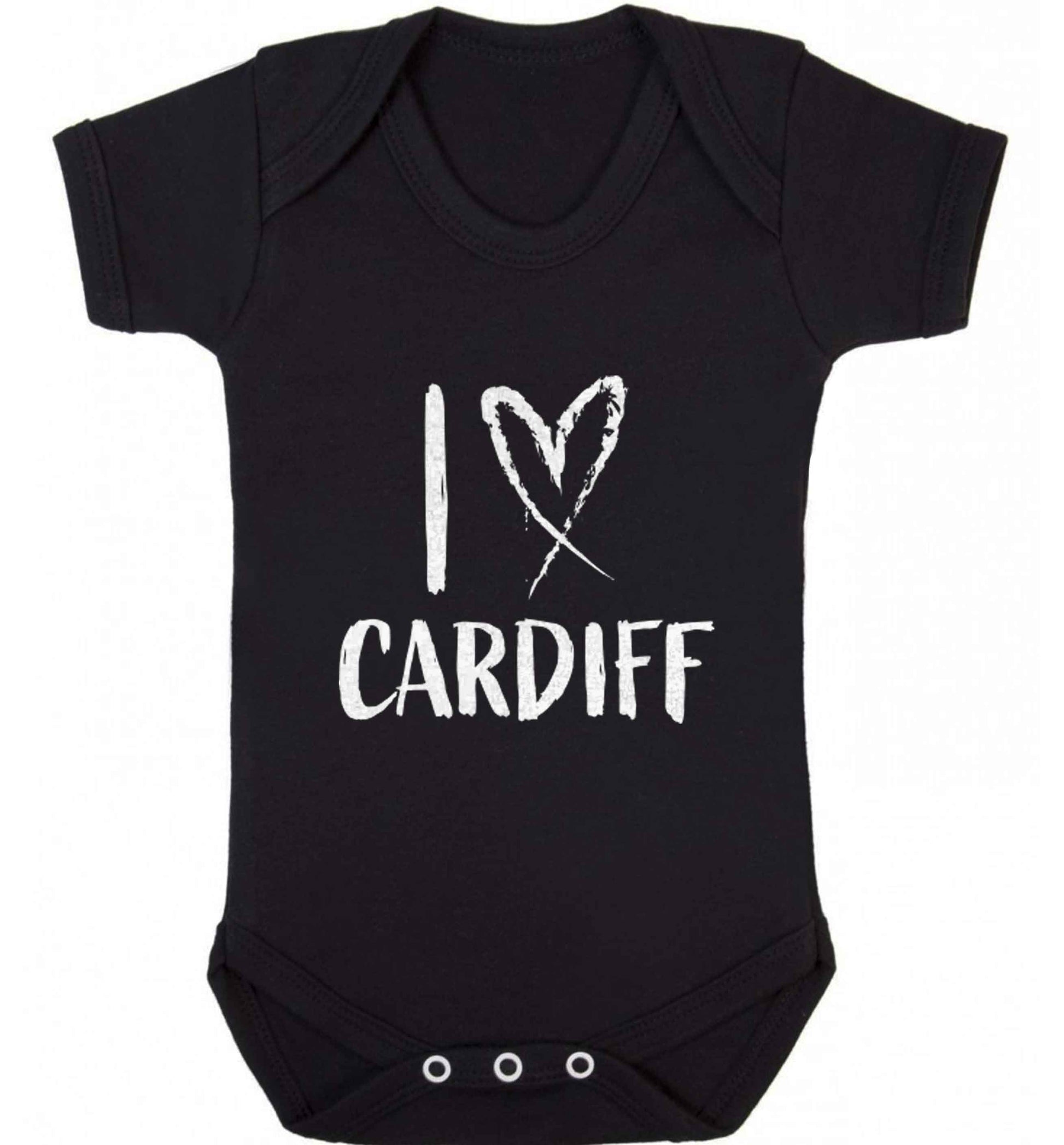 I love Cardiff baby vest black 18-24 months