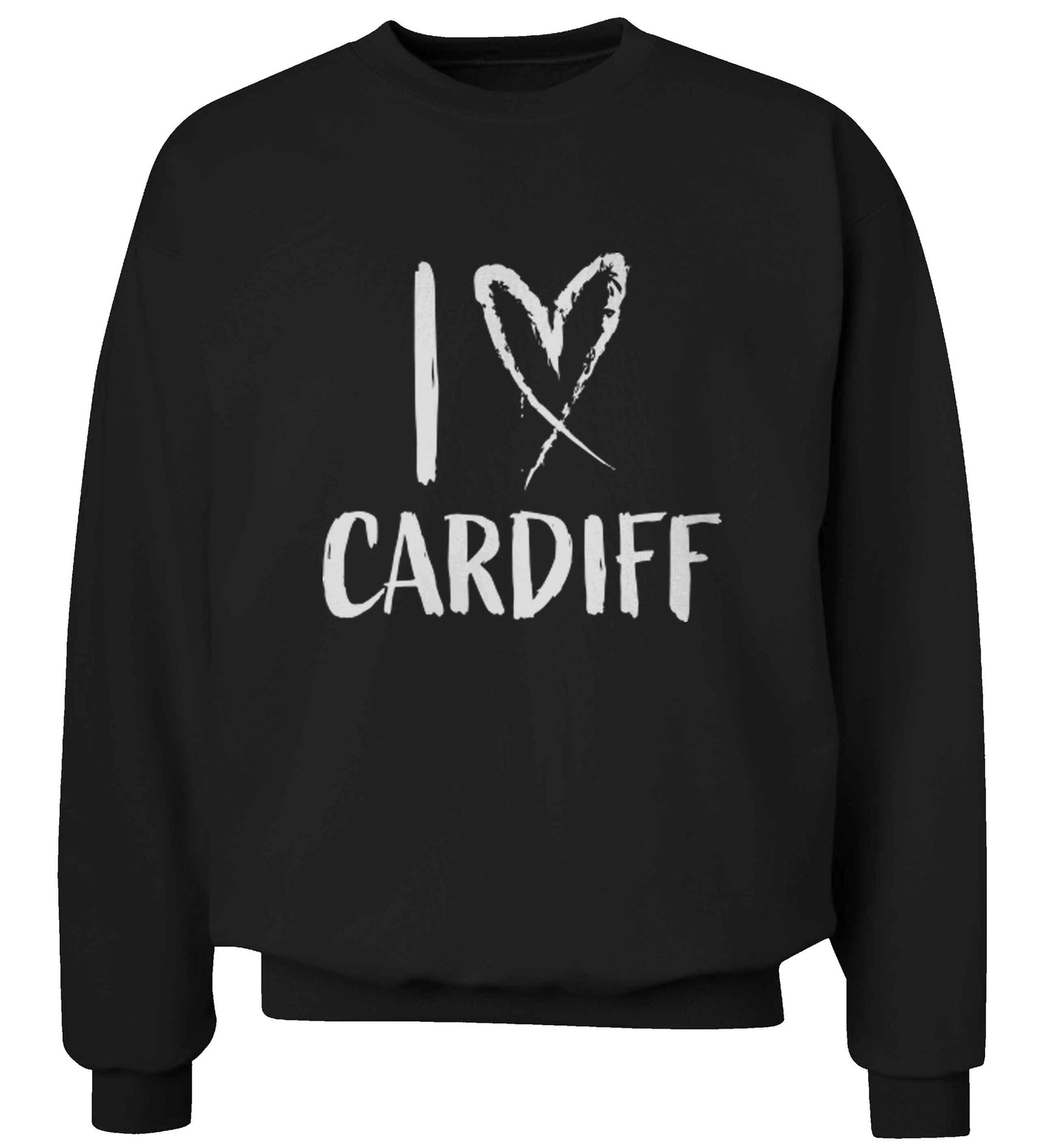 I love Cardiff adult's unisex black sweater 2XL