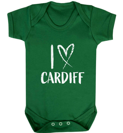 I love Cardiff baby vest green 18-24 months