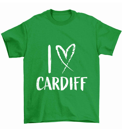 I love Cardiff Children's green Tshirt 12-13 Years