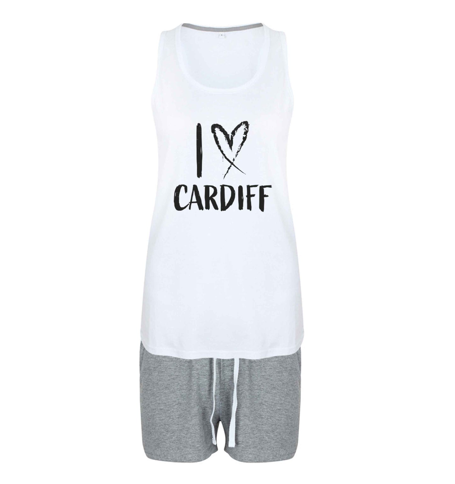 I love Cardiff size XL women's pyjama shorts set in pink 