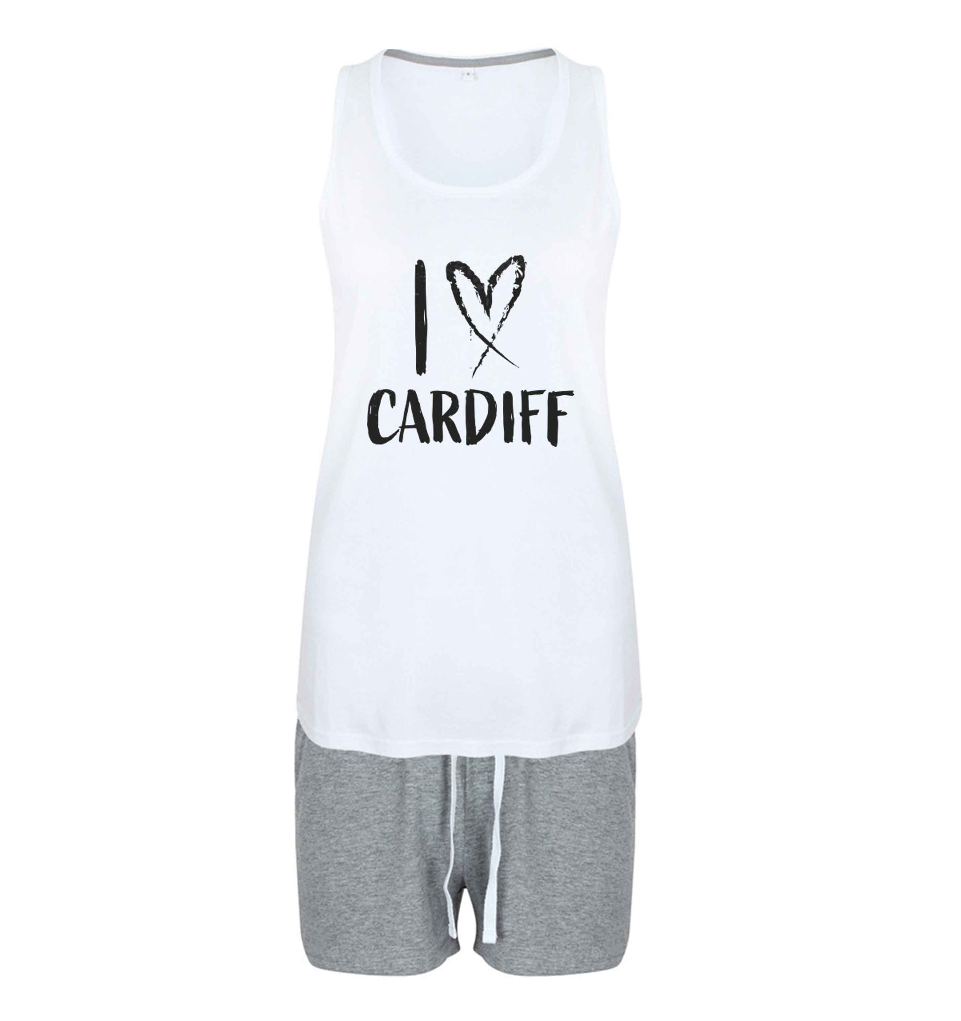 I love Cardiff size XL women's pyjama shorts set in pink 