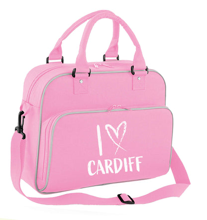 I love Cardiff children's dance bag baby pink