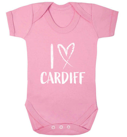 I love Cardiff baby vest pale pink 18-24 months