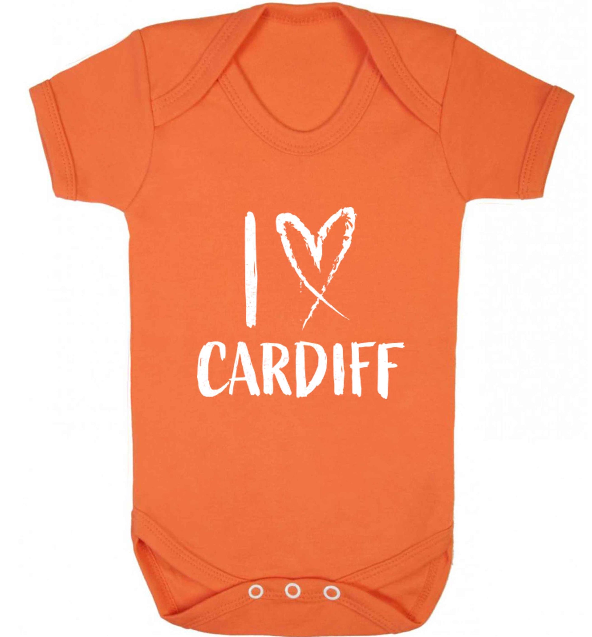 I love Cardiff baby vest orange 18-24 months