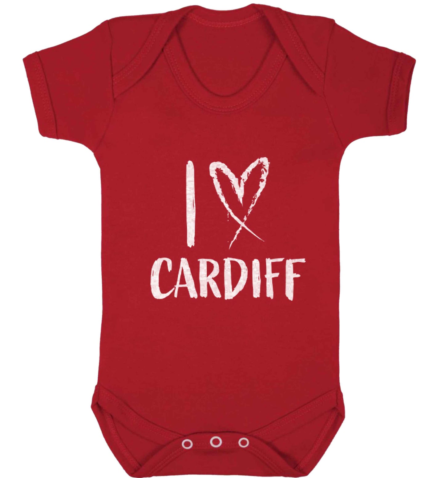 I love Cardiff baby vest red 18-24 months