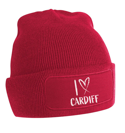 I love Cardiff beanie hat