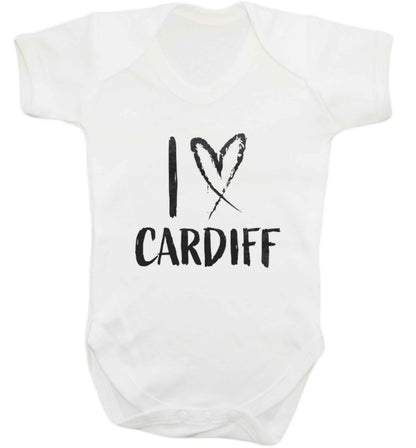 I love Cardiff baby vest white 18-24 months