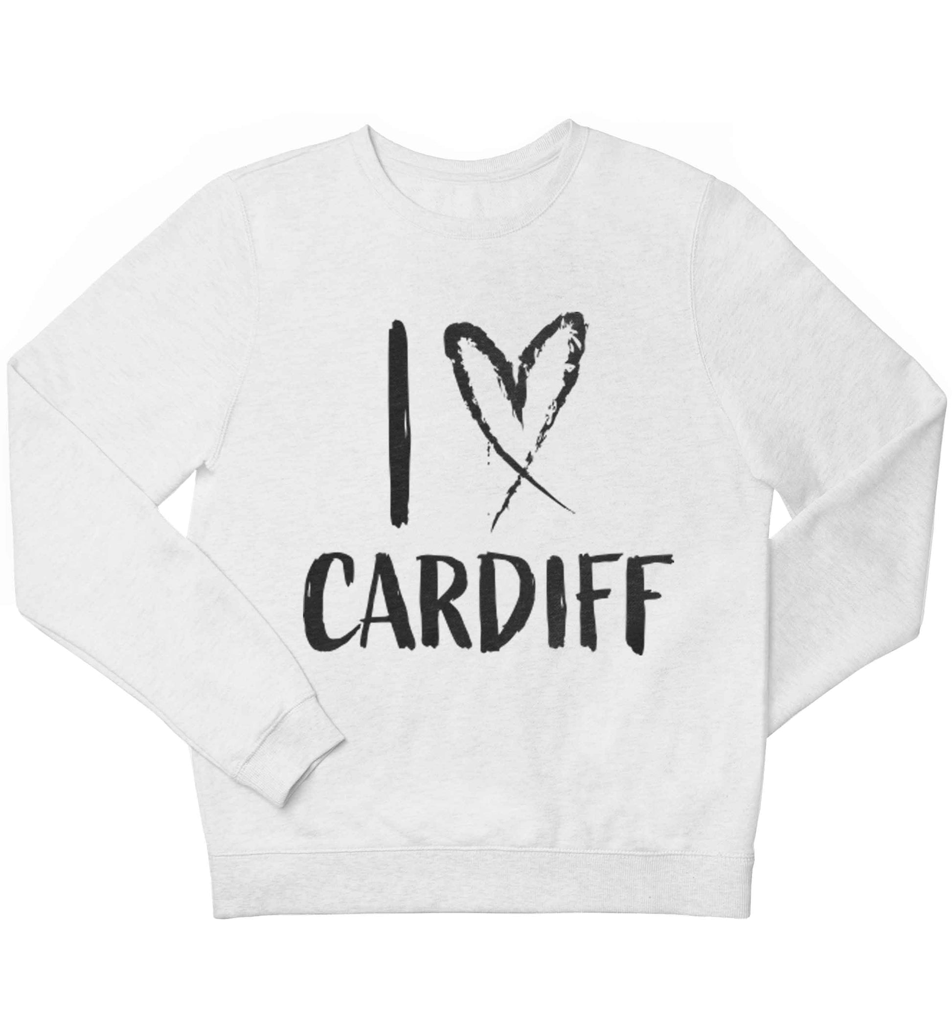 I love Cardiff children's white sweater 12-13 Years