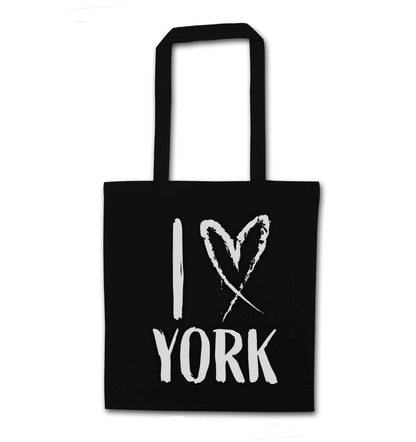 I love York black tote bag