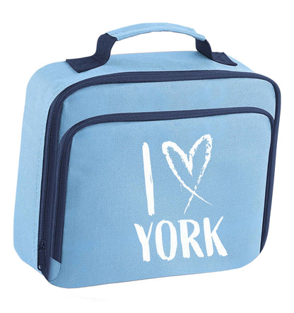 I love York insulated blue lunch bag cooler