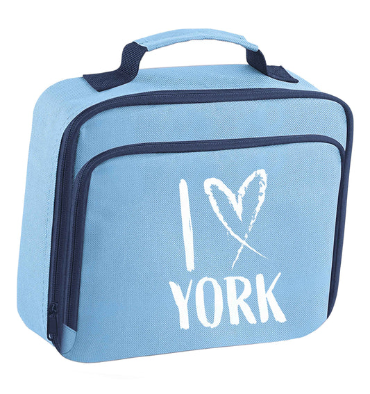 I love York insulated blue lunch bag cooler