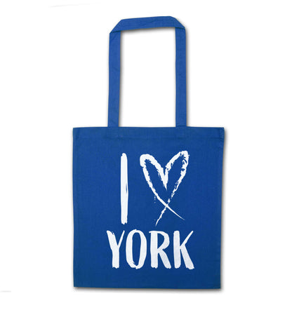 I love York blue tote bag