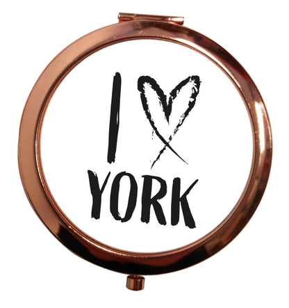 I love York rose gold circle pocket mirror