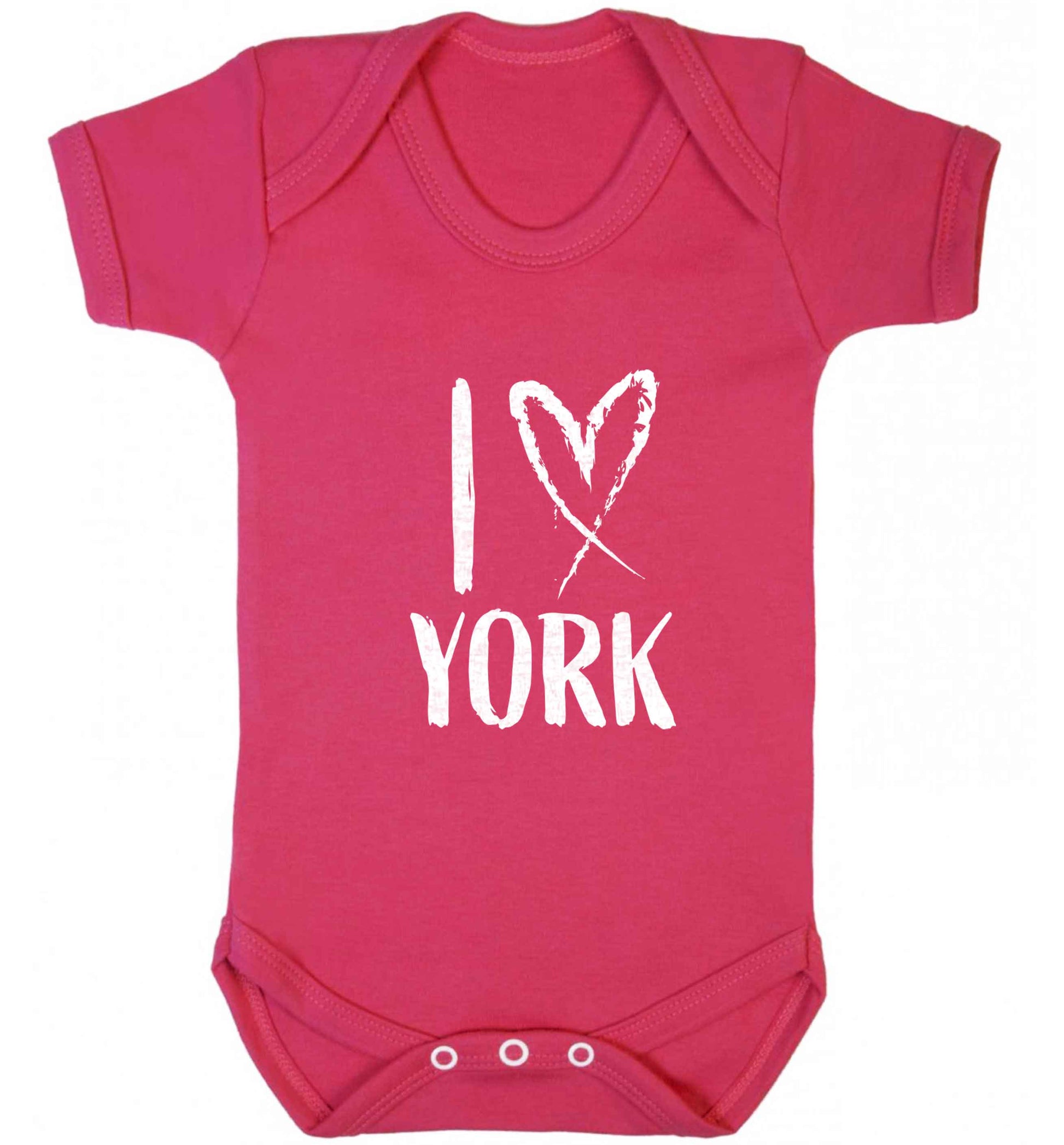 I love York baby vest dark pink 18-24 months