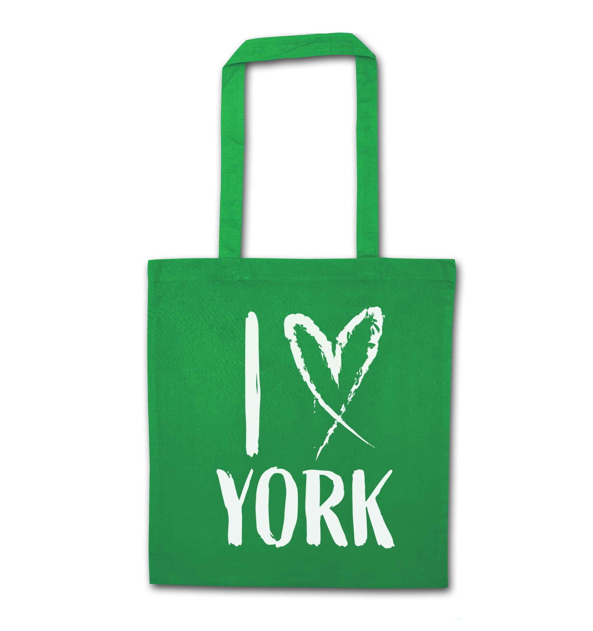 I love York green tote bag