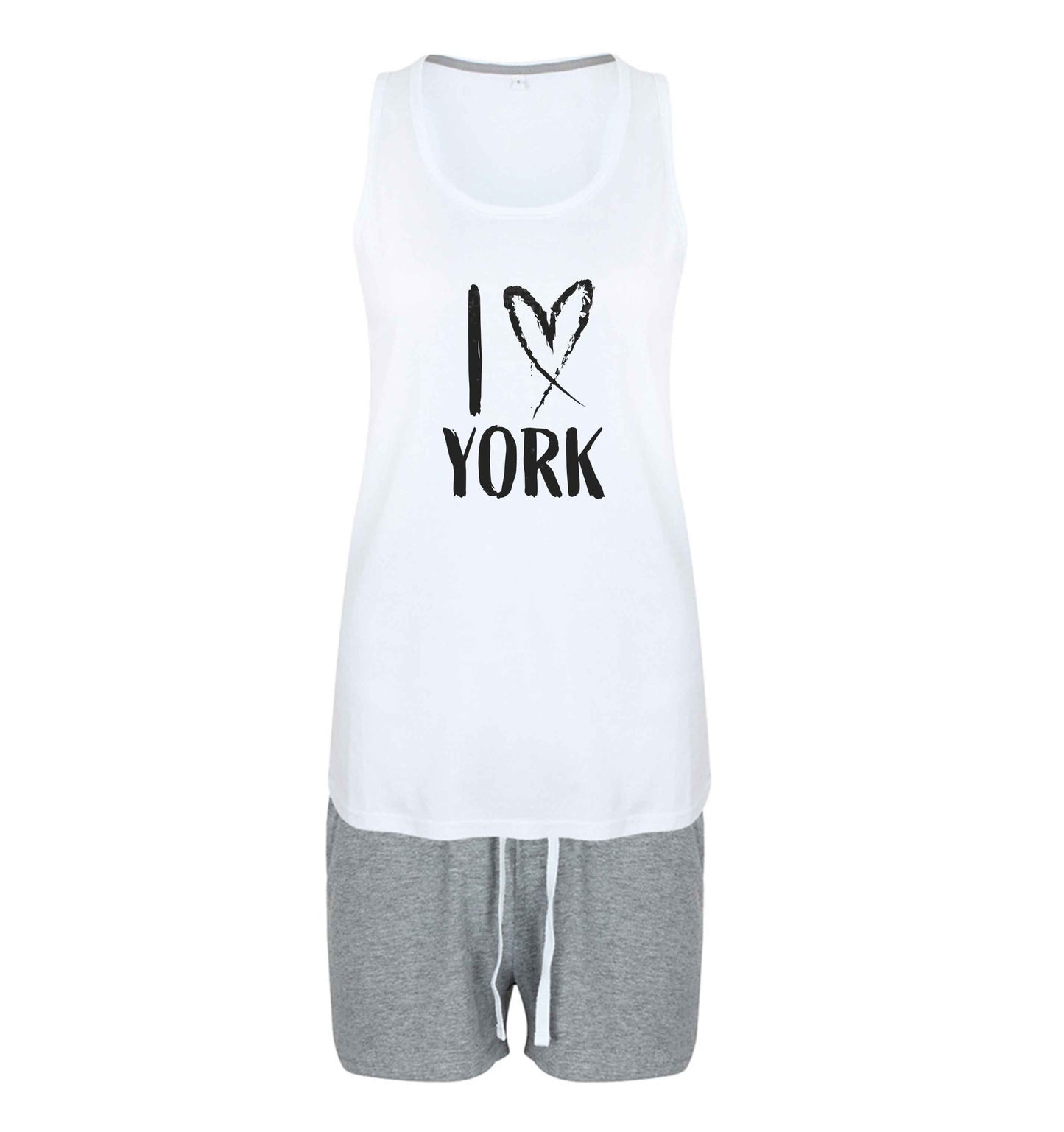 I love York size XL women's pyjama shorts set in pink 