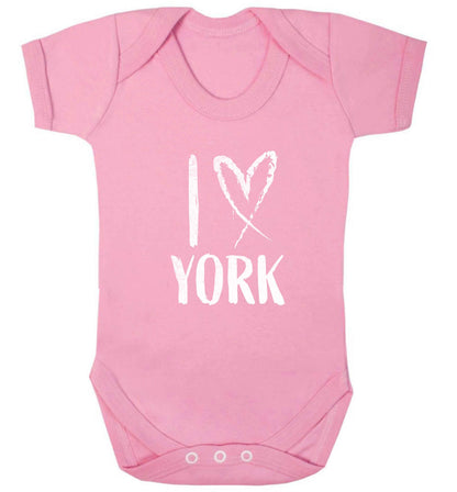 I love York baby vest pale pink 18-24 months