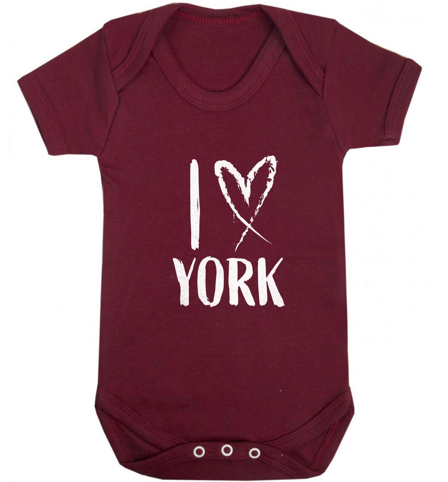 I love York baby vest maroon 18-24 months