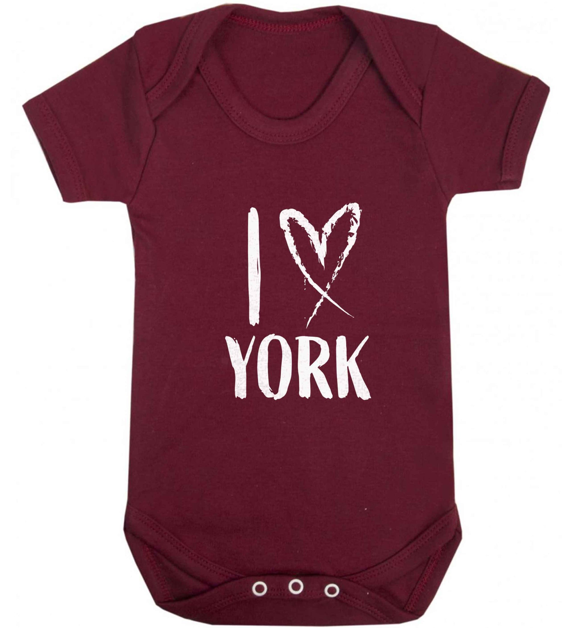 I love York baby vest maroon 18-24 months