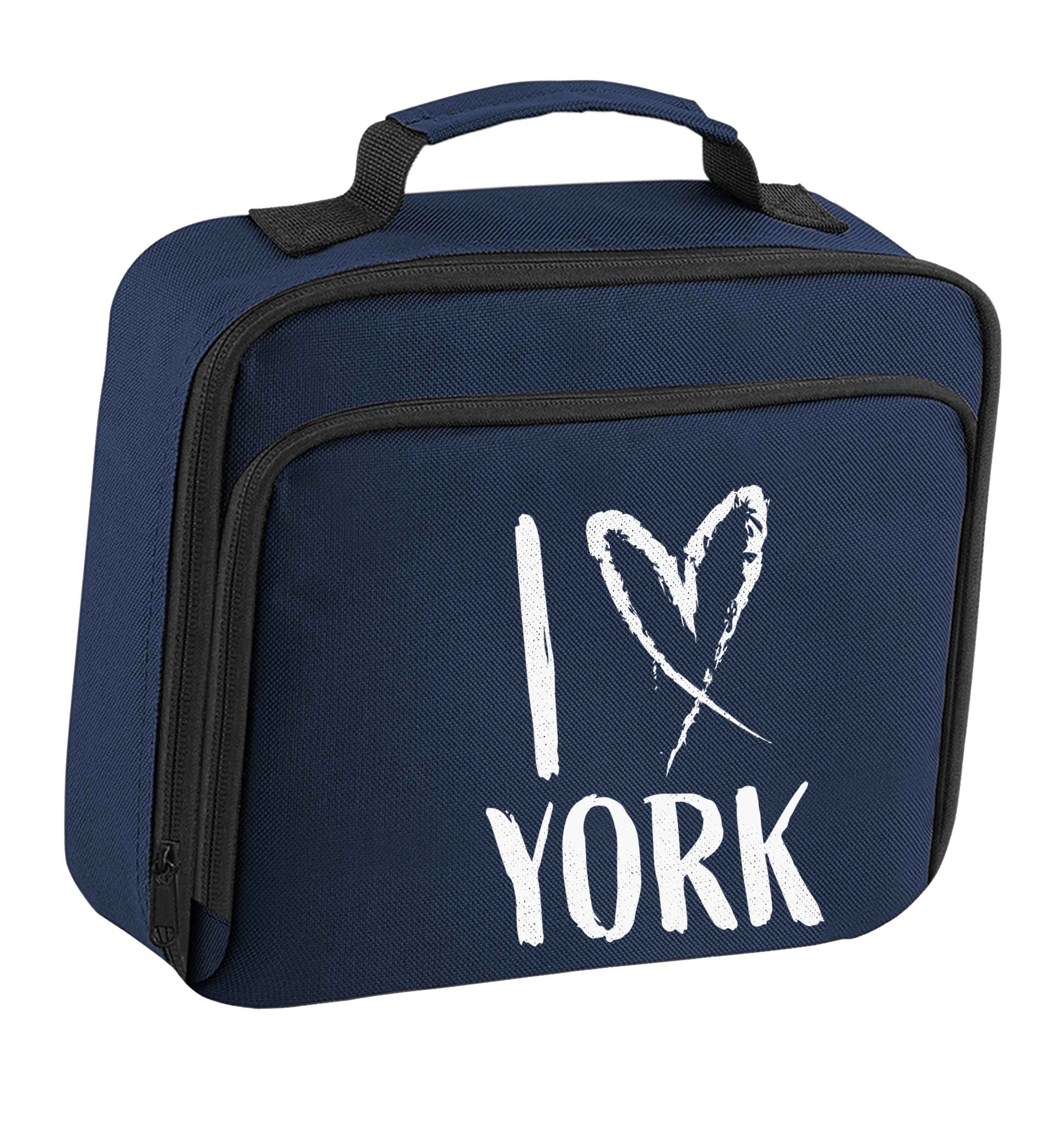 I love York insulated navy lunch bag cooler