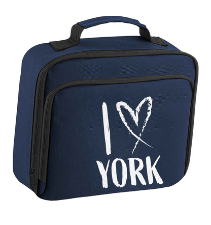 I love York insulated navy lunch bag cooler