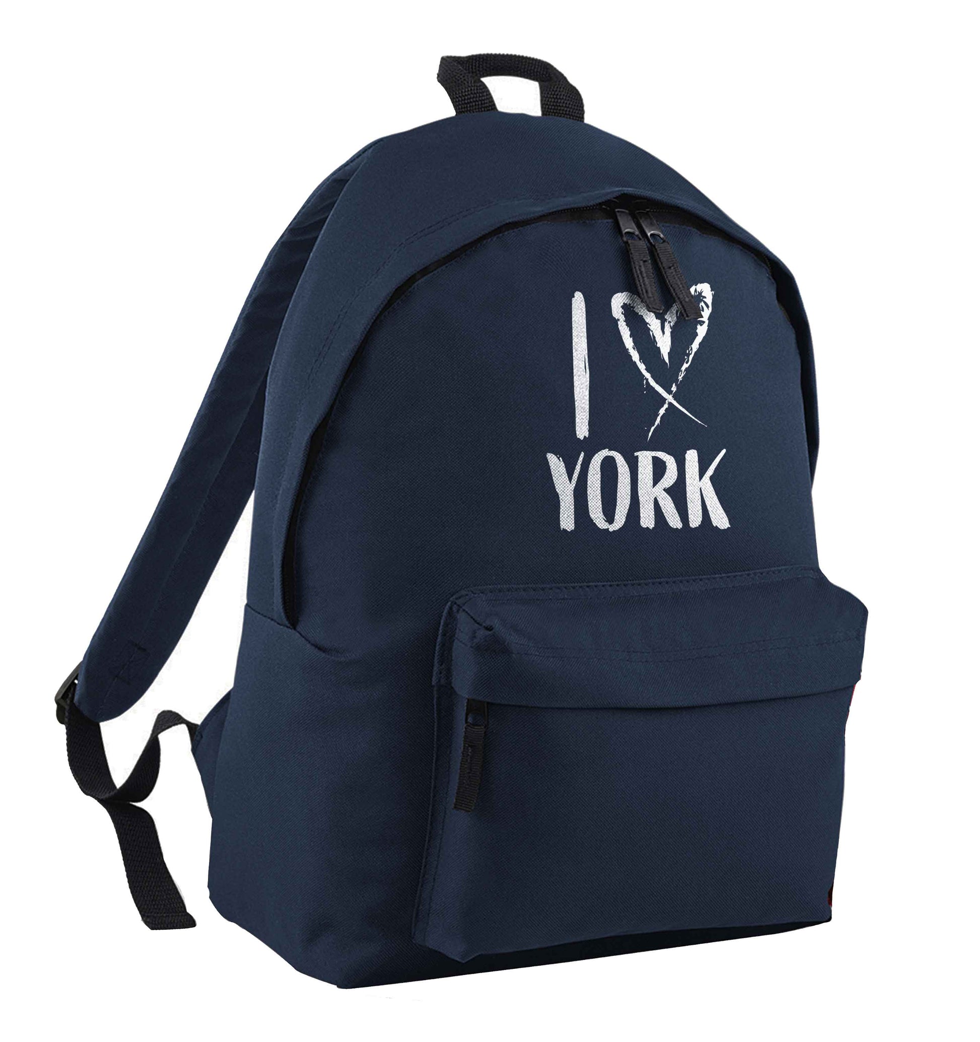 I love York navy children's backpack