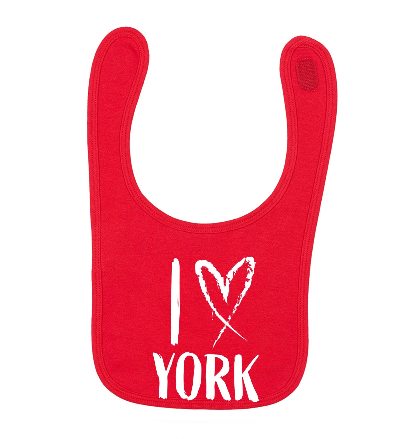I love York red baby bib
