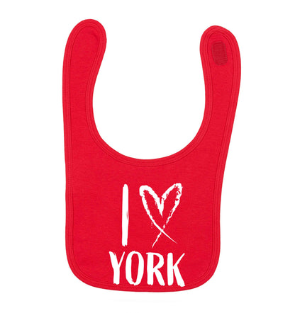 I love York red baby bib