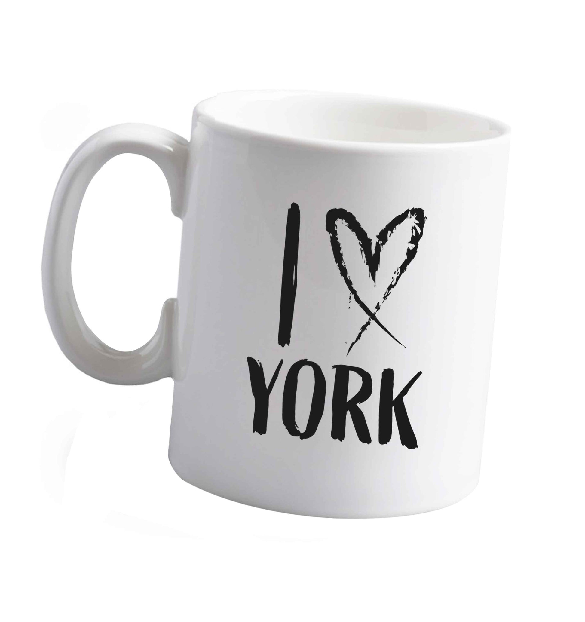10 oz I love York ceramic mug right handed