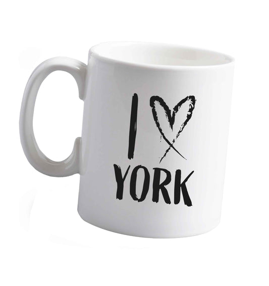 10 oz I love York ceramic mug right handed
