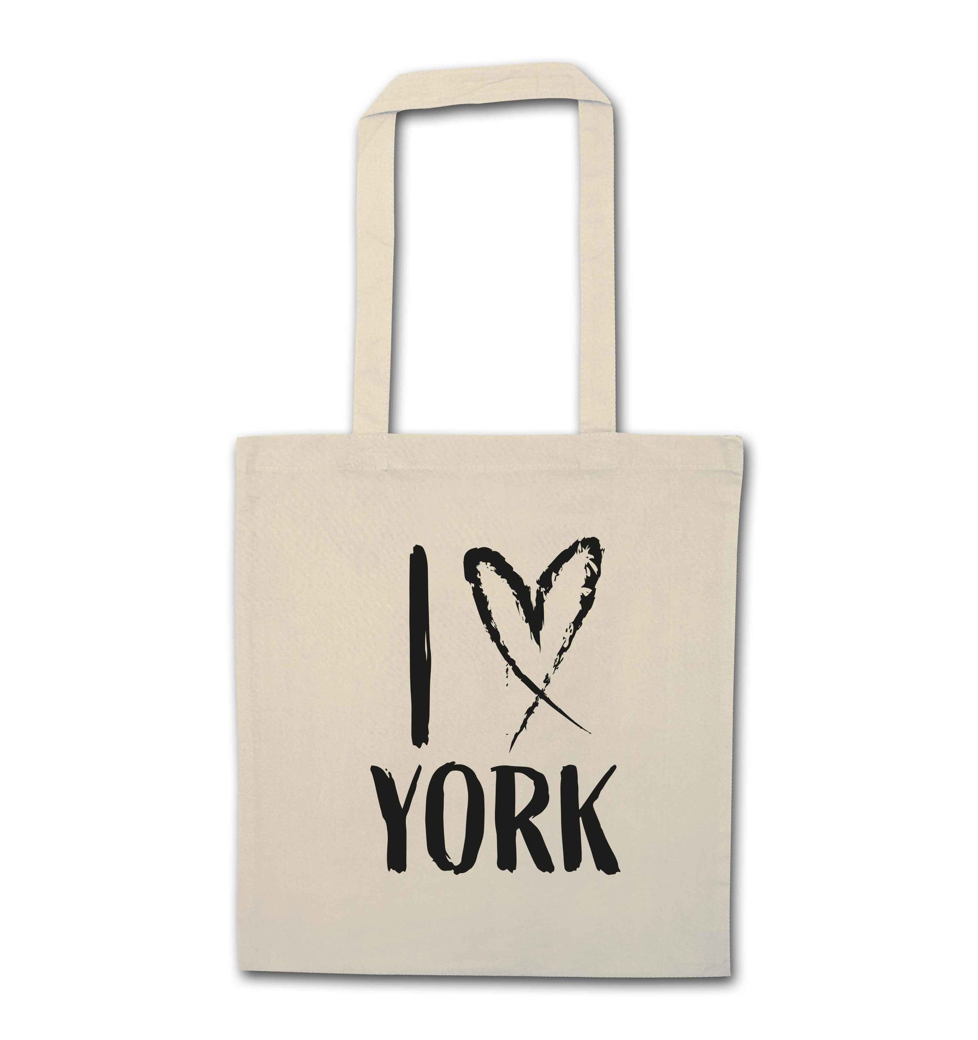 I love York natural tote bag