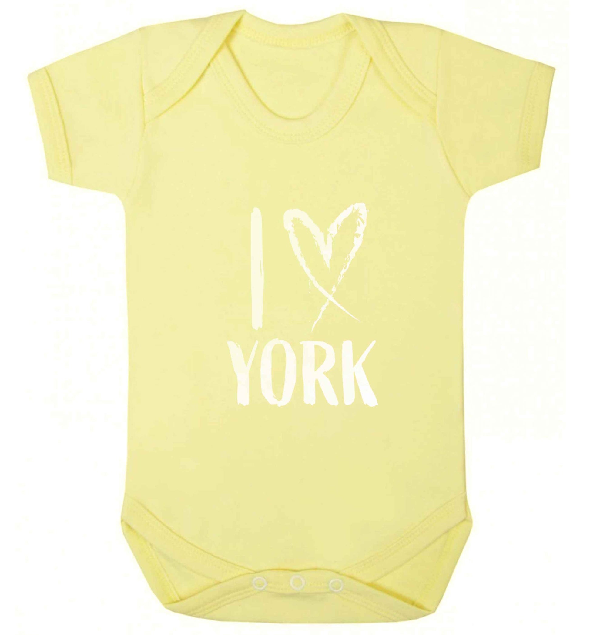 I love York baby vest pale yellow 18-24 months