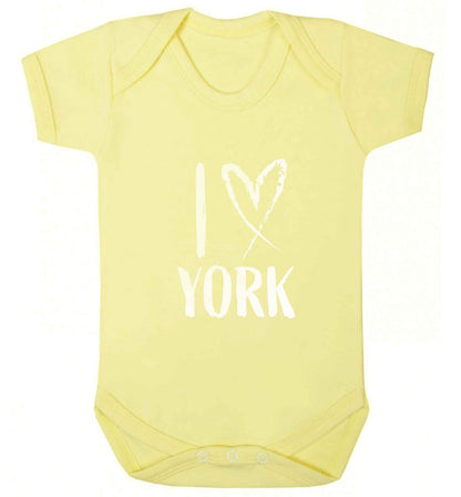 I love York baby vest pale yellow 18-24 months