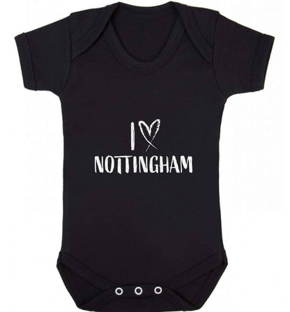 I love Nottingham baby vest black 18-24 months