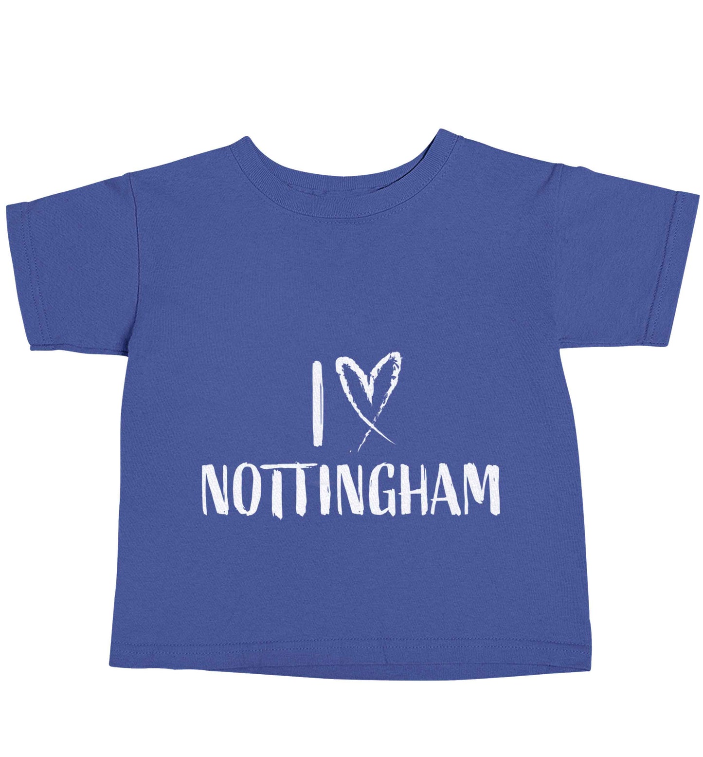 I love Nottingham blue baby toddler Tshirt 2 Years